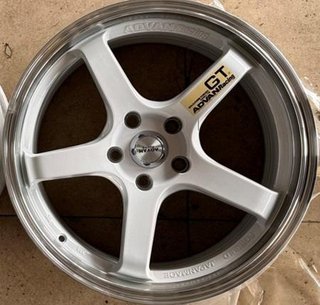 A counterfeit aluminium wheel sold in China by distributors who have been fined by the authorities