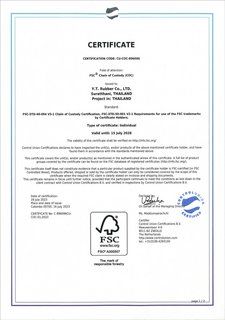 CoC-Zertifikat, das YTRC von FSC® erhalten hat